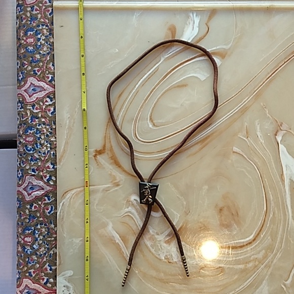 Bollo Tie Brass Relief Hobo good day cigar smoker - Picture 2 of 3